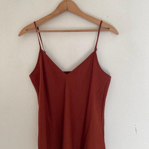 VINCE Burnt Red Large Holed Eyelet Blouse with Camisole is NWOT! SMALL PETITE - Picture 5 of 7